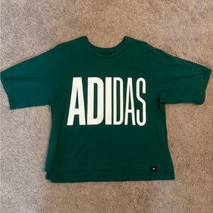 Green Adidas Cropped T Shirt